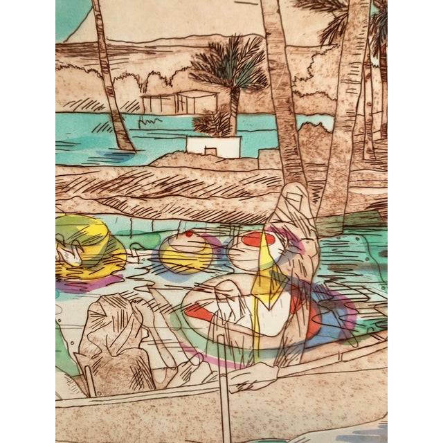 Hand signed and numbered Aquatint Etching Susan Hall lives and works in Point Reyes Station, California, a town in the...