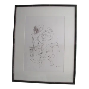 Ben Shahn 1959 "Algerian Memory" Signed Serigraph, Framed