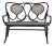 Vintage Bentwood Bench With Caned Seat For Sale