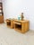 Mid 20th Century Pair of Blonde Ribbed Pencil Reed Rattan Nightstands Coastal Hollywood Regency For Sale - Image 9 of 11
