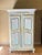 Gorgeous Whimsical and Romantic Blue Vintage French Provincial Armoire Custom Hand Painted. For Sale - Image 10 of 12