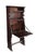 American Antique Oak Drop Front Secretary Desk Bookcase Bookshelf Console 65" For Sale - Image 3 of 12
