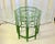 Vintage Brighton Pavilion Bamboo Green Octagonal Dining Table With Glass Top - Newly Painted For Sale - Image 12 of 12