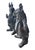 2000 - 2009 A Pair of Vintage Cast Iron Anthropomorphic Hare and Mouse Garden Statues For Sale - Image 5 of 12