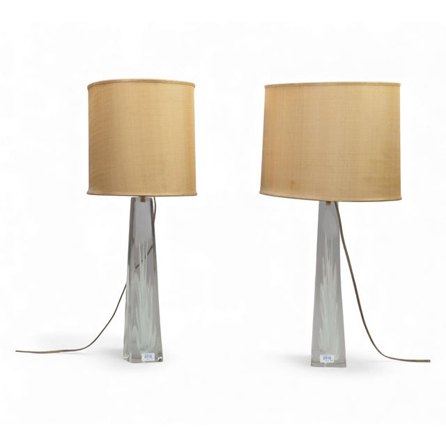 Venini Mid-Century Modern Glass Lamps by Fulvio Bianconi for Venini, 1950s, Set of 2 For Sale - Image 4 of 5