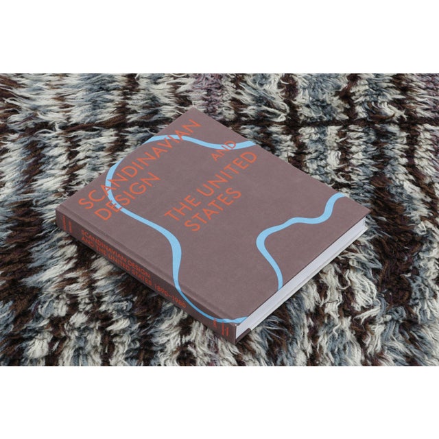 White Vintage Swedish Rya Rug With Blue and Mauve Geometric Pattern - Rug & Kilim For Sale - Image 8 of 8