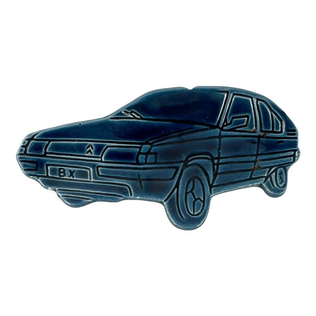 Vintage Citroën Bx Blue Ceramic Ashtray Catchall Dish For Sale