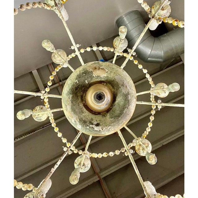 Distressed Twelve Light Chandelier by Melissa Levinson, Wood & Iron For Sale - Image 13 of 17