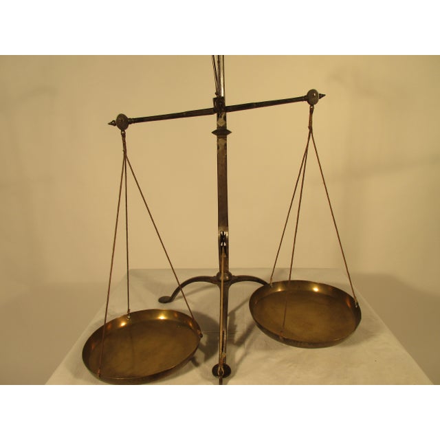 Brass 19th Century English Balancing Scale For Sale - Image 8 of 12