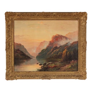 Hudson River Valley Landscape Painting by Thomas C. Blake (Born 1890) For Sale