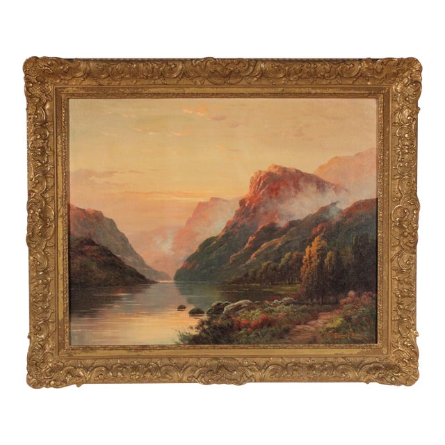 Hudson River Valley Landscape Painting by Thomas C. Blake (Born 1890) For Sale