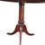 1940s Mahogany Round Side Table With Tooled Leather Top and Brass Pull Decor For Sale - Image 10 of 12