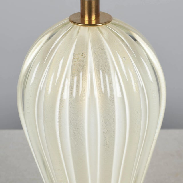 Seguso White Murano Glass Mid Century Lamp For Sale In Orlando - Image 6 of 11