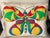 Mid-Century Modern Rectangular Accent Pillow With Quilted Mod Graphic Butterfly Design Circa 1970 For Sale - Image 9 of 9