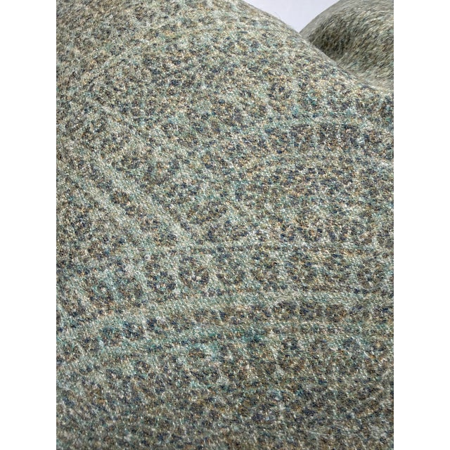 Transitional Paisley Wool in Light Green 22" Pillows-a Pair For Sale - Image 3 of 4