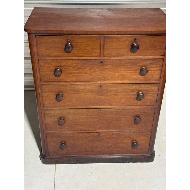 Antique Two Over Four Drawers - Mahogany Chest of Drawers From England We do not often find a two over four chest of...