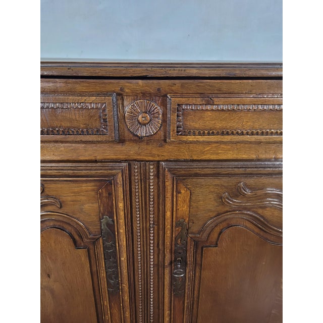 Louis XV Style Low Oak Buffet For Sale - Image 12 of 13