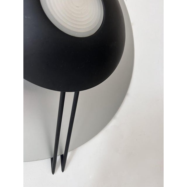 1980s Wall Light in Aluminum and Sandblasted Glass, Italy, 1980s For Sale - Image 5 of 16
