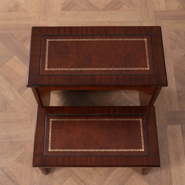 Niagara Furniture Leather Bed Steps For Sale - Image 9 of 10