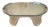 20th Century Bamboo Oval Glass Coffee Table For Sale