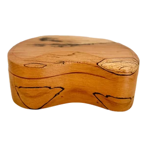 1980s Studio Made Zebra Wood Jewelry Box