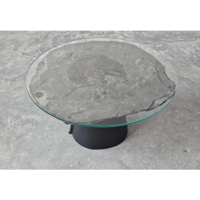 Vintage Side Table in Fossil Stone, 1995 For Sale - Image 6 of 16