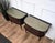 Mid-Century Modern Italian Walnut and Glass Bedside Tables, 1950s, Set of 2 For Sale - Image 6 of 10