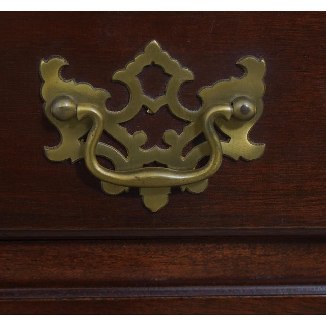 Biggs Mahogany Chippendale Style Carved Lowboy For Sale - Image 9 of 18