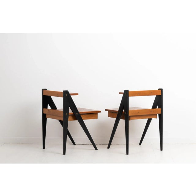 Modern Scandinavian Teak Nightstands, Set of 2 For Sale - Image 6 of 12