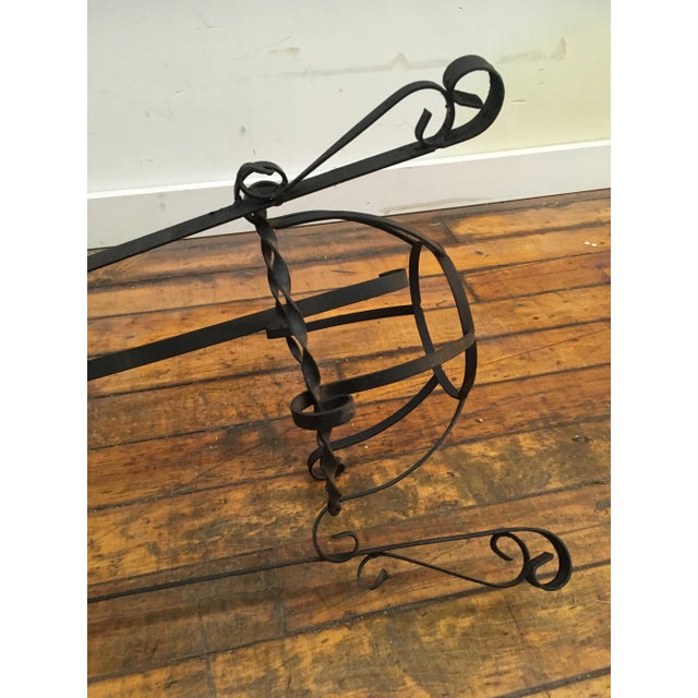 Antique Wrought Iron Plant Stand For Sale - Image 4 of 6