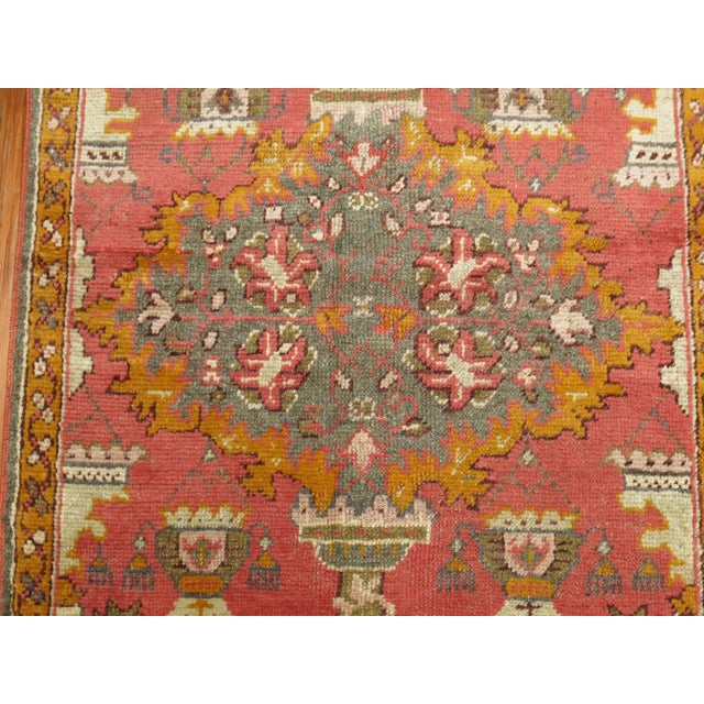 Antique Zabihi Collection Turkish Oushak Scatter Rug - 3'5" x 5'3" For Sale - Image 4 of 5