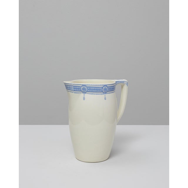 20th Century Belgian Blue Chinoiserie Ceramic Pitcher For Sale - Image 18 of 18
