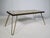 Vintage mosaic plant stand from the 1950s/1960s with original hairpin legs and brass-colored trim. Rectangular mosaic top...