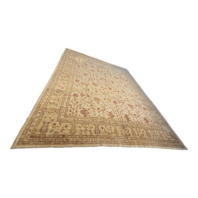 13ft 1in X 16ft 3in Pakistani Bidjar Wool + Silk Area Rug For Sale - Image 4 of 12