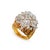 Gender: Ladies Metal Type: 18K Yellow Gold & 900 Platinum Ring Size: 6 Width: 20.15 mm tapering to 19.55 mm Thick: 4.10 mm...