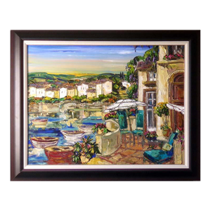 Maya Eventov "La Vista Balcone" Original Acrylic on Canvas, H.Signed Me781806