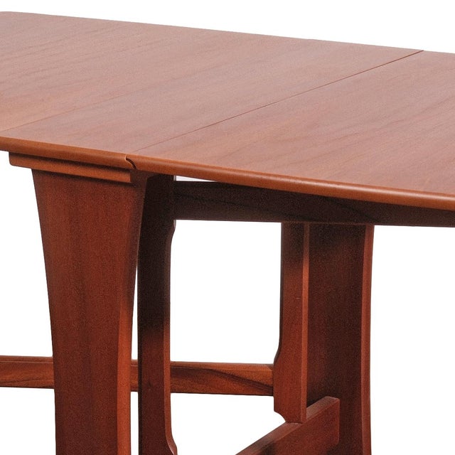 Mid 20th Century Mid-Century Modern Teak Drop-Leaf Dining Table Circa. 1960s For Sale - Image 5 of 7