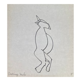 Frank Wallace Dancing Mule Drawing For Sale