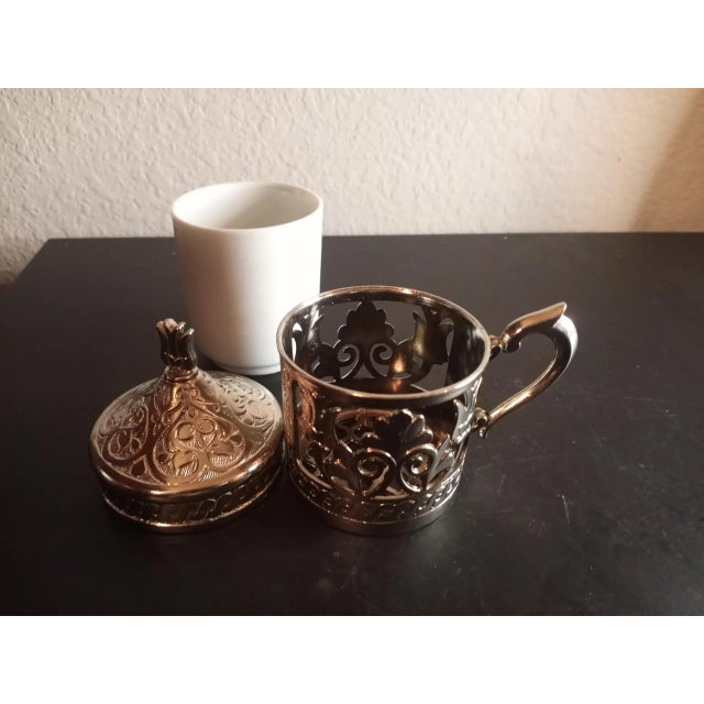 1960s Silver Demitasse Cup Holder For Sale - Image 4 of 7