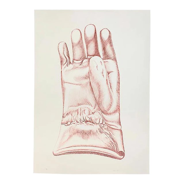 Red Glove - Original Etching by Giacomo Porzano - 1972 1972 For Sale