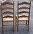 Mid 20th Century Mid 20th Century Pair Mid-Century Ladder Back Maple and Rush Seats Side Chairs For Sale - Image 5 of 7