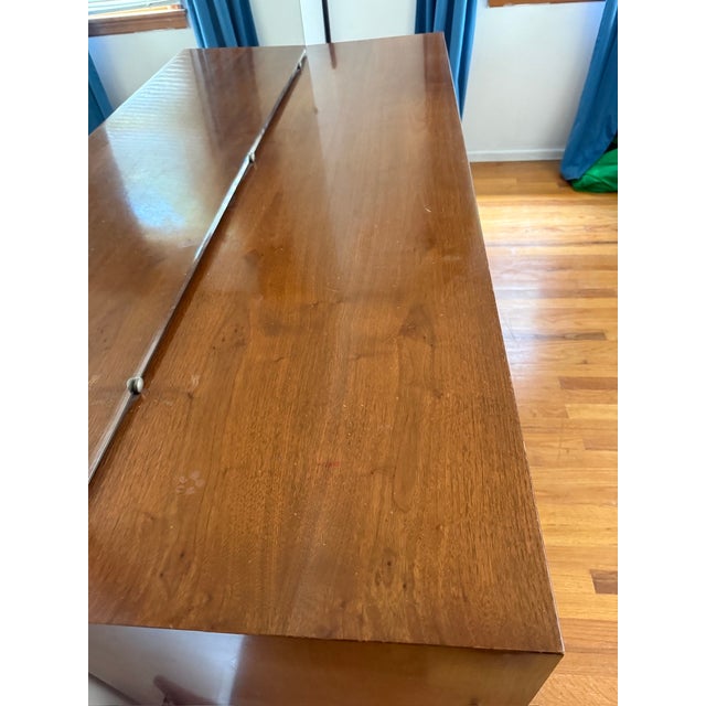 Chestnut Vintage John Cameron Mid-Century Modern Dresser With Mirror For Sale - Image 8 of 13