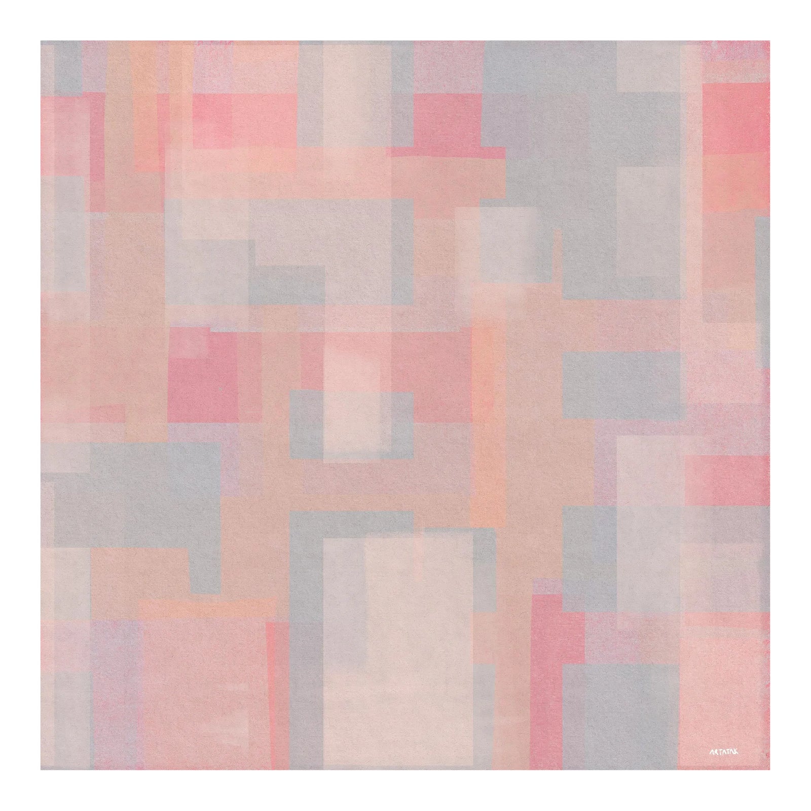 Unframed Contemporary Art Print in Soft Pastel Colors | Chairish