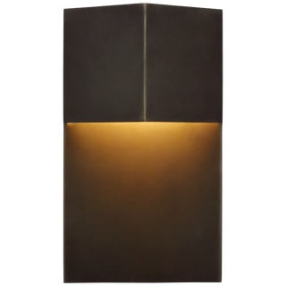 Kelly Wearstler for Visual Comfort Signature Rega 12" Wide Sconce in Bronze For Sale