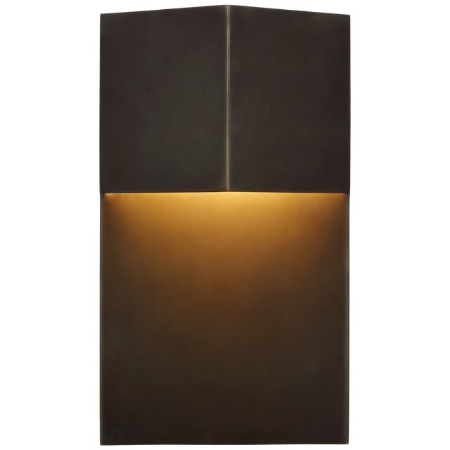 Kelly Wearstler for Visual Comfort Signature Rega 12" Wide Sconce in Bronze For Sale