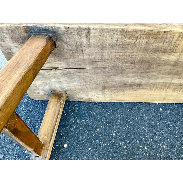Brown Rustic 19th Century Chinese Bench For Sale - Image 8 of 8
