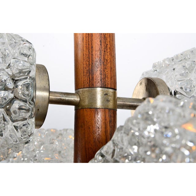 1960s Temde Chandelier with Iceglass Elements, 1960s For Sale - Image 5 of 15