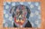 Late 20th century hand-loomed American hooked rug depicting an innocent dog. Measures: 2' x 2'11''.