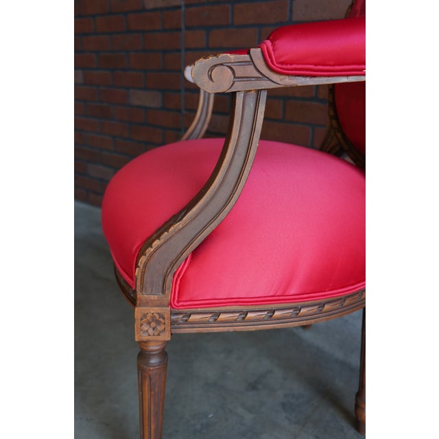 Antique French Carved Walnut Arm Chair For Sale - Image 10 of 10