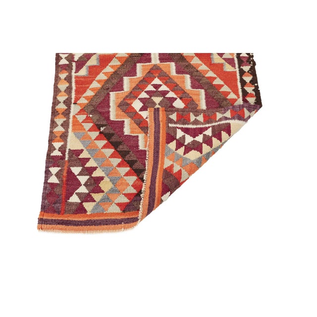 Mid 20th Century Handwoven Vintage Kilim Runner For Sale - Image 5 of 7